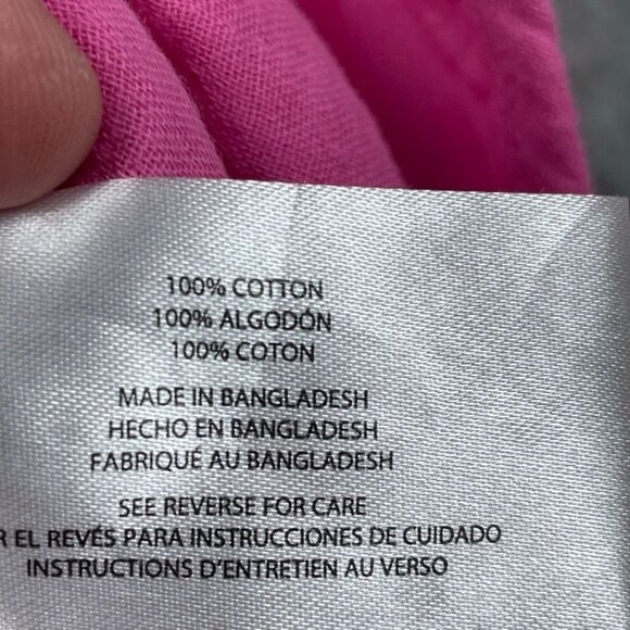 Gap Long Sleeve Pink Button-Up Shirt L 100% Cotton Lightweight d0829 - Picture 7 of 9